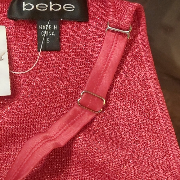 Bebe Rib Tank w/bra strap - Picture 5 of 8